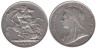  Великобритания. 1 крона 1893 год. Королева Виктория. Дата на гурте LVI. 