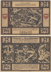 Бона. Германия. Хессиш-Ольдендорф 25 пфеннигов 1921 год. Нотгельд. (F)