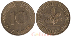 ФРГ. 10 пфеннигов 1990 год. (F)