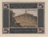 Бона. Германия. Кала 5 пфеннигов 1920 год. Замок на холме. Нотгельд. (XF) 