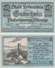  Бона. Германия. Бад-Лобенштайн 25 пфеннигов 1919 год. Нотгельд. (XF) 