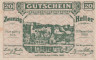  Бона. Австрия. Вайтенегг 20 геллеров 1920 год. Нотгельд. (XF) 