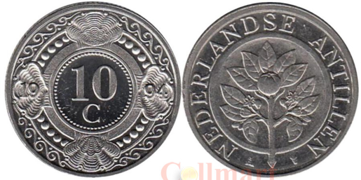  Нидерландские Антильские острова. 10 центов 1994 год. Апельсин. 
