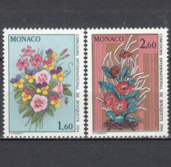 Набор марок. Монако 1983 год. Международный конкурс цветочных букетов. (2 марки)