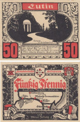 Бона. Германия. Лютенбург 50 пфеннигов без года (вариант 5). Нотгельд. (VF)