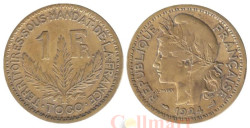 Того. 1 франк 1924 год. Марианна.