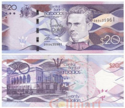 Бона. Барбадос 20 долларов 2013 год. Самуэль Джексон Прескод. (XF)