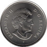  Канада. 25 центов 2004 год. День памяти. (цветное покрытие) 