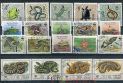 Набор марок. Рептилии.19 марок + планшетка. № 1393.