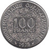  Западная Африка (BCEAO). 100 франков 1975 год. Пилорылый скат. 