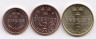  Швеция. Набор монет 2016 год. (3 штуки нового образца) 