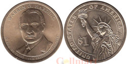 США. 1 доллар 2014 год. 29-й президент Уоррен Гардинг (1921–1923). (Р)