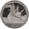  Острова Кука. 1 доллар 2007 год. Линейный корабль "HMS Victory" - Англия ждёт, что каждый выполнит свой долг. 