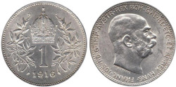 Австрия. 1 крона 1916 год.