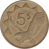  Намибия. 5 долларов 1993 год. Орлан-крикун. 