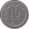  Польша. 10 грошей 2001 год. Герб. 