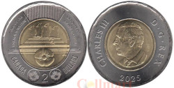 Канада. 2 доллара 2025 год. Чествование неизвестного солдата Канады.