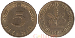 ФРГ. 5 пфеннигов 1987 год. (G)