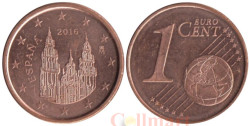 Испания. 1 евроцент 2016 год.