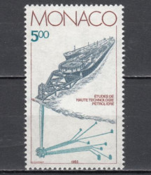 Марка. Монако 1983 год. Морской нефтедобывающий комплекс.