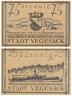 Бона. Германия. Вегесак 75 пфеннигов 1921 год. Нотгельд. (VF) 