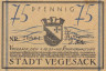 Бона. Германия. Вегесак 75 пфеннигов 1921 год. Нотгельд. (VF) 