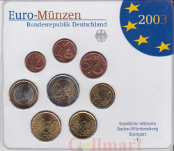 Германия. Годовой набор евро монет 2003 года в банковской запайке. (F)