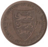  Джерси. 1/24 шиллинга 1877 год. Королева Виктория. 
