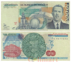 Бона. Мексика 10000 песо 1983 год. Ласаро Карденас. (VF)