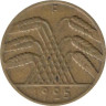  Веймарская республика. 10 рейхспфеннигов 1925 год. (F) 