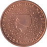  Нидерланды. 1 евроцент 2003 год. Портрет королевы Беатрикс в профиль. 