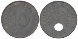 Германия - Третий рейх. 10 рейхспфеннигов 1942 год. (J)
