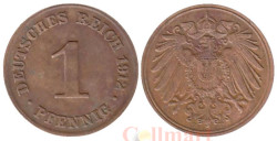 Германская империя. 1 пфенниг 1912 год. (D)
