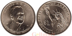 США. 1 доллар 2020 год. 41-й президент Джордж Герберт Уокер Буш (1989-1993). (D)