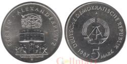 ГДР. 5 марок 1987 год. 750 лет Берлину – Александрплац.