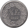  Швейцария. 1/2 франка 1983 год. Гельвеция. 