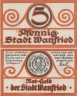  Бона. Германия. Ванфрид 5 пфеннигов 1920 год. Нотгельд. (XF) 