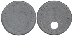 Германия - Третий рейх. 10 рейхспфеннигов 1941 год. (A)