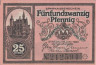 Бона. Германия (Польша). Стригау (Стшегом) 25 пфеннигов 1920 год. Нотгельд. (XF) 