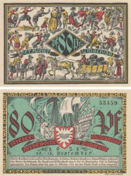 Бона. Германия. Киль 80 пфеннигов 1921 год (вариант 1). Нотгельд. (XF)