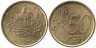  Италия. 50 евроцентов 2002 год. Конная статуя Марка Аврелия. 