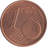  Нидерланды. 1 евроцент 2005 год. Портрет королевы Беатрикс в профиль. 