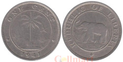 Либерия. 1 цент 1941 год. Слон.