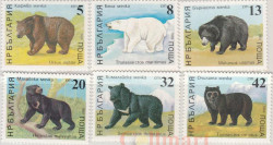 Набор марок. Болгария. Медведи. 6 марок.