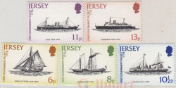 Набор марок. Джерси. Двухсотлетие государственной почтовой службы Англии и Джерси. 5 марок.