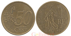 Франция. 50 евроцентов 2001 год. Сеятельница.