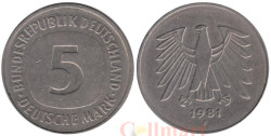 Германия (ФРГ). 5 марок 1981 год. (F)