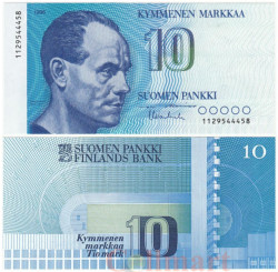 Бона. Финляндия 10 марок 1986 год. Пааво Нурми. (XF-AU)