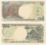  Бона. Индонезия 500 рупий 1995 год. Орангутан. (XF-AU) 