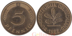 ФРГ. 5 пфеннигов 1988 год. (G)